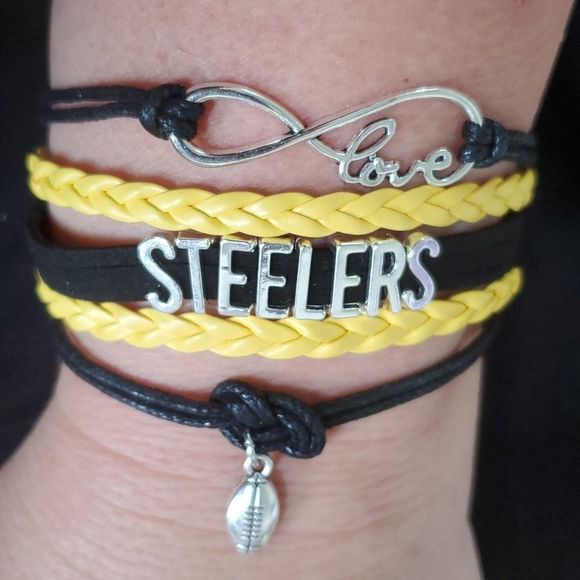 NEW NFL PITTSBURGH STEELERS BRACELET - Picture 1 of 1